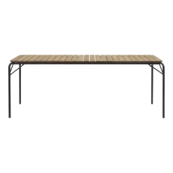 Table à manger d'extérieur en acier noir 90 x 200 cm Robinia Vig - Normann Copenhagen