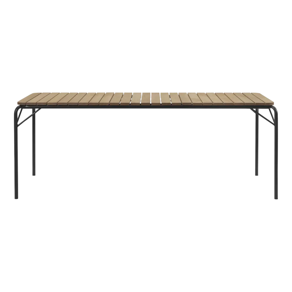 Table à manger d'extérieur en acier noir 90 x 200 cm Robinia Vig - Normann Copenhagen