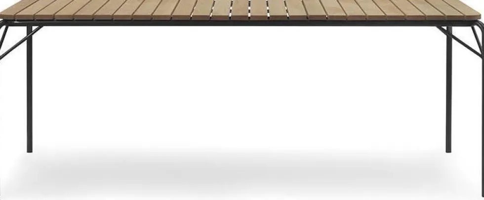 Table à manger d'extérieur en acier noir 90 x 200 cm Robinia Vig - Normann Copenhagen