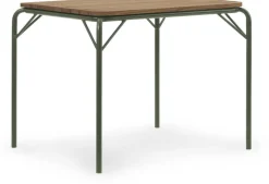 Table à manger d'extérieur en acier vert foncé 80 cm Robinia Vig - Normann Copenhagen