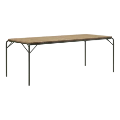 Table à manger d'extérieur en acier vert 90 x 200 cm Robinia Vig - Normann Copenhagen