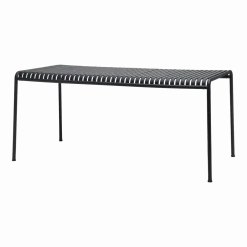 Table à manger d'extérieur en métal anthracite 170x90cm Palissade - HAY