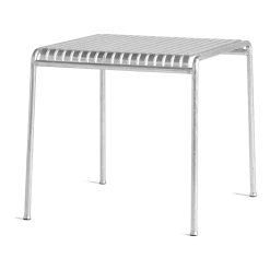 Table à manger d'extérieur en métal gris galvanisé 82,5x90cm Palissade - HAY