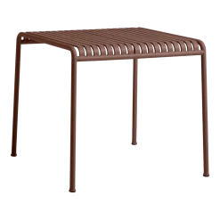 Table à manger d'extérieur en métal rouge 82,5x90cm Palissade - HAY