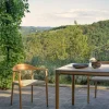 Table à manger d'extérieur rectangulaire en teck et céramique blanc 240x100cm Elko - Vincent Sheppard