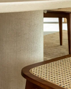Table à manger ellipse en plâtre minéral 240x120cm Ari Ellipse - Vincent Sheppard