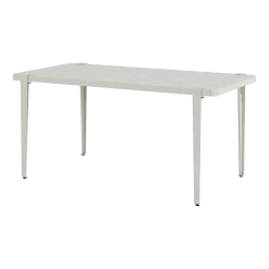 Table à manger en acier gris craie 160 x 80 x 75 cm Midi - TIPTOE