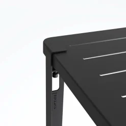Table à manger en acier noir 160x80x75 cm Midi - TIPTOE