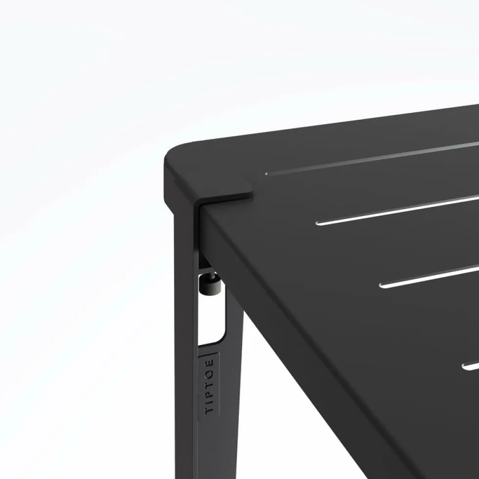Table à manger en acier noir 160x80x75 cm Midi - TIPTOE