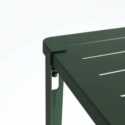 Table à manger en acier vert sapin 160 x 80 x 75 cm Midi - TIPTOE