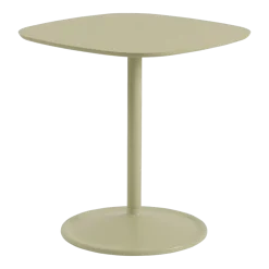 Table à manger en aluminium et linoléum beige vert 70x73 cm Soft Café - Muuto