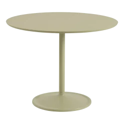 Table à manger en aluminium et stratifié beige vert 95x73cm Soft - Muuto