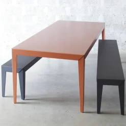 Table à manger en aluminium noir 180 cm Zef - Matière Grise
