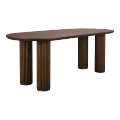 Table à manger en bois de chêne marron 220x90x76cm Dean - Dutchbone