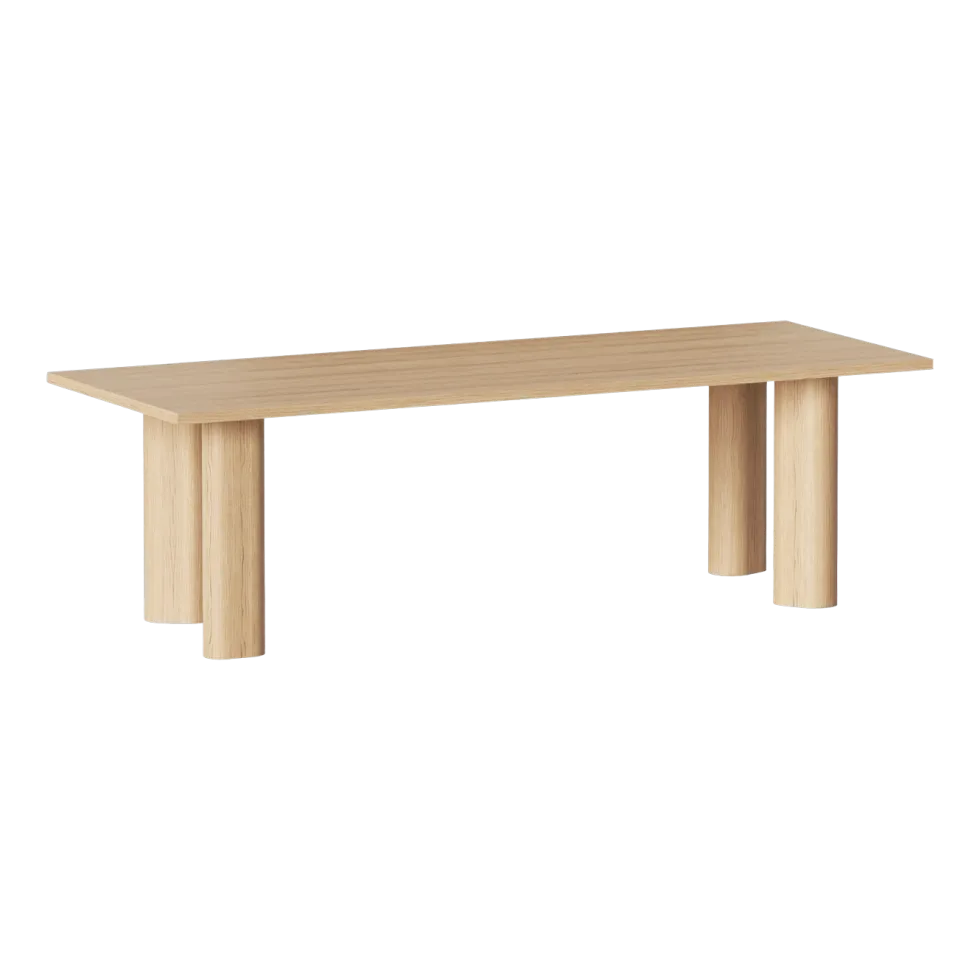 Table à manger en bois de chêne naturel Galta Forte 240 - Kann Design