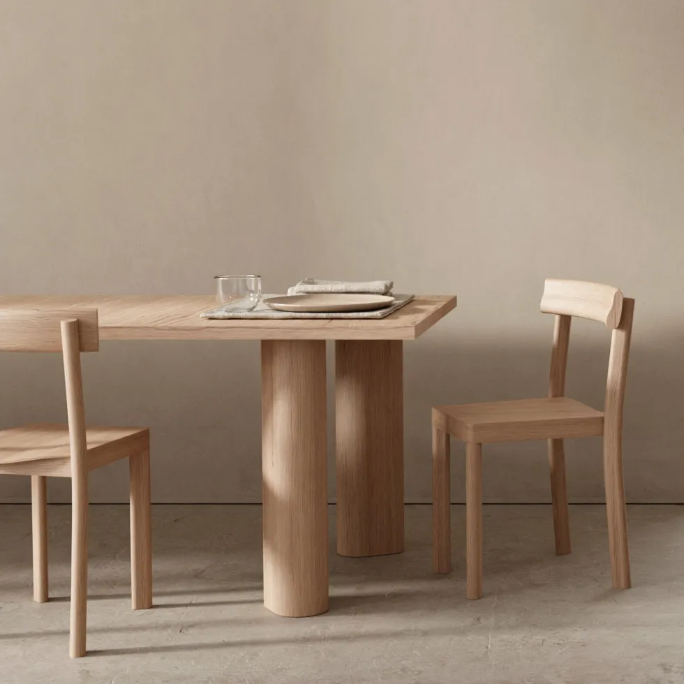 Table à manger en bois de chêne naturel Galta Forte 240 - Kann Design