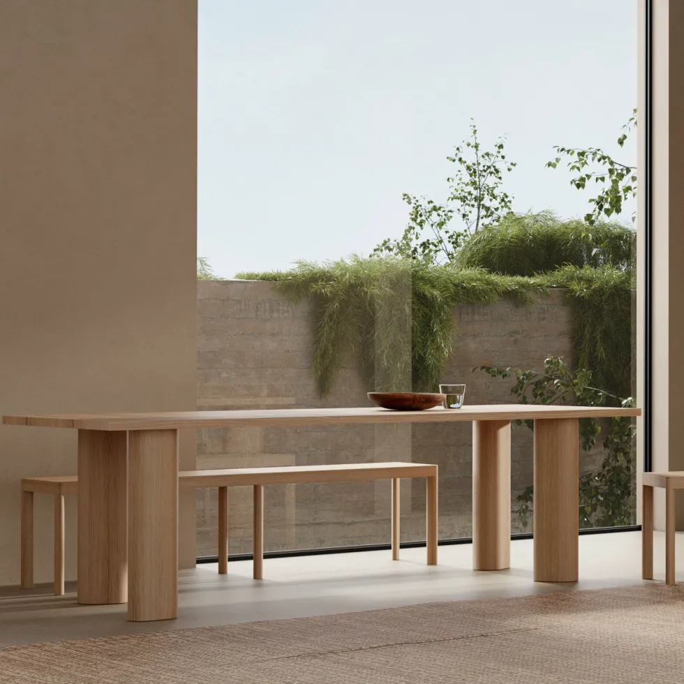 Table à manger en bois de chêne naturel Galta Forte 240 - Kann Design