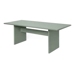 Table à manger en bois mdf laqué tea green 90x200cm Rink - Ferm Living