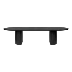 Table à manger en chêne massif noir Moon - Gubi