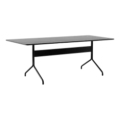 Table à manger en chêne noir et métal noir 200x90 cm Pavilion AV19 - &tradition