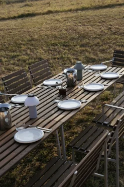 Table à manger en frêne huilé et aluminium 190x83x74cm Traverse - Hay