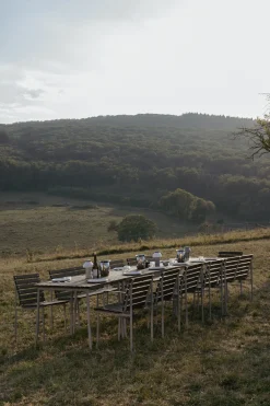 Table à manger en frêne huilé et aluminium 190x83x74cm Traverse - Hay