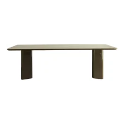 Table à manger en frêne laqué kaki 260x100cm Victoire - Gabrielle paris