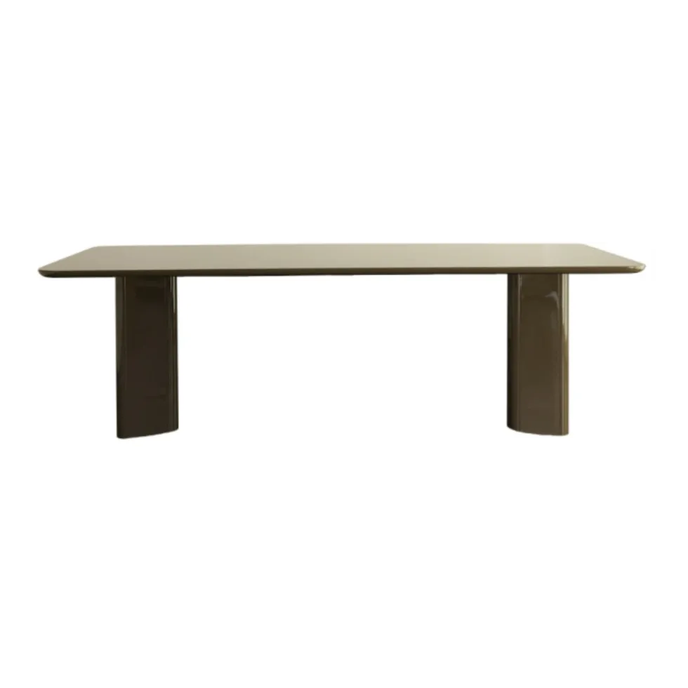 Table à manger en frêne laqué kaki 260x100cm Victoire - Gabrielle paris