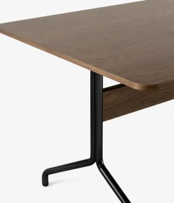 Table à manger en noyer et métal noir 250x110 cm Pavilion AV24 - &tradition