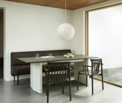 Table à manger en pin marron foncé et crème 90x200cm Panel - Normann Copenhagen