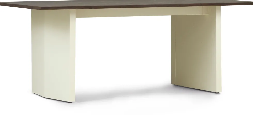 Table à manger en pin marron foncé et crème 90x200cm Panel - Normann Copenhagen