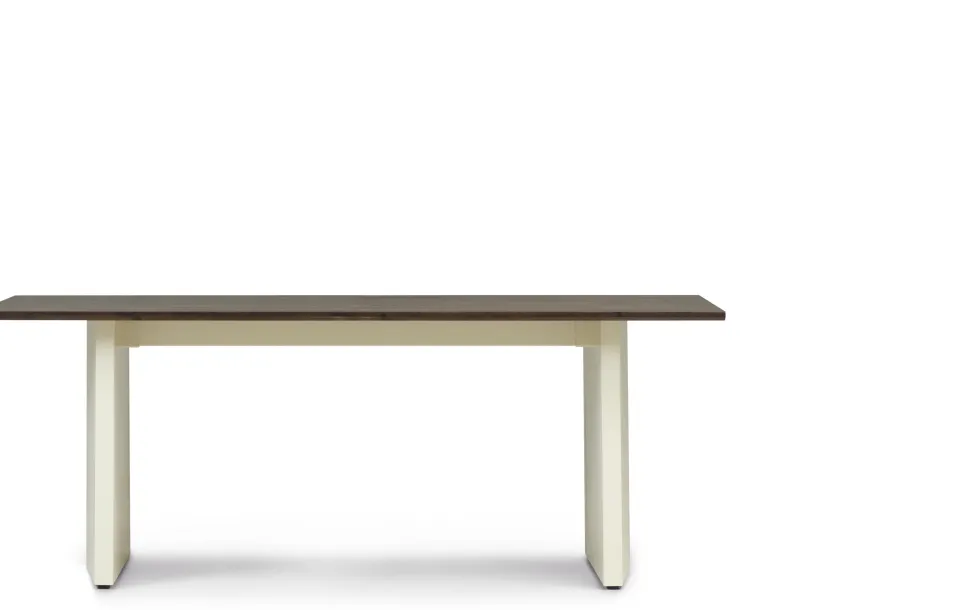 Table à manger en pin marron foncé et crème 90x200cm Panel - Normann Copenhagen
