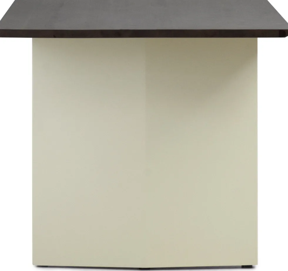 Table à manger en pin marron foncé et crème 90x200cm Panel - Normann Copenhagen