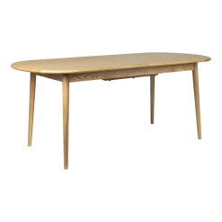Table à manger ovale avec rallonge en chêne naturel 180/240x90cm Twist - Zuiver