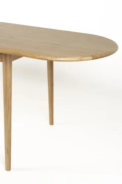 Table à manger ovale avec rallonge en chêne naturel 180/240x90cm Twist - Zuiver