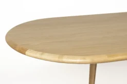 Table à manger ovale avec rallonge en chêne naturel 180/240x90cm Twist - Zuiver