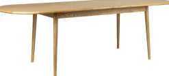 Table à manger ovale avec rallonge en chêne naturel 180/240x90cm Twist - Zuiver