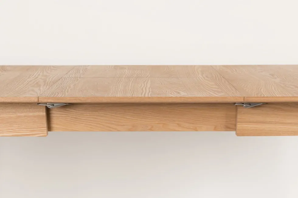 Table à manger rectangulaire avec rallonge en chêne naturel 120/162x80cm Glimps - Zuiver