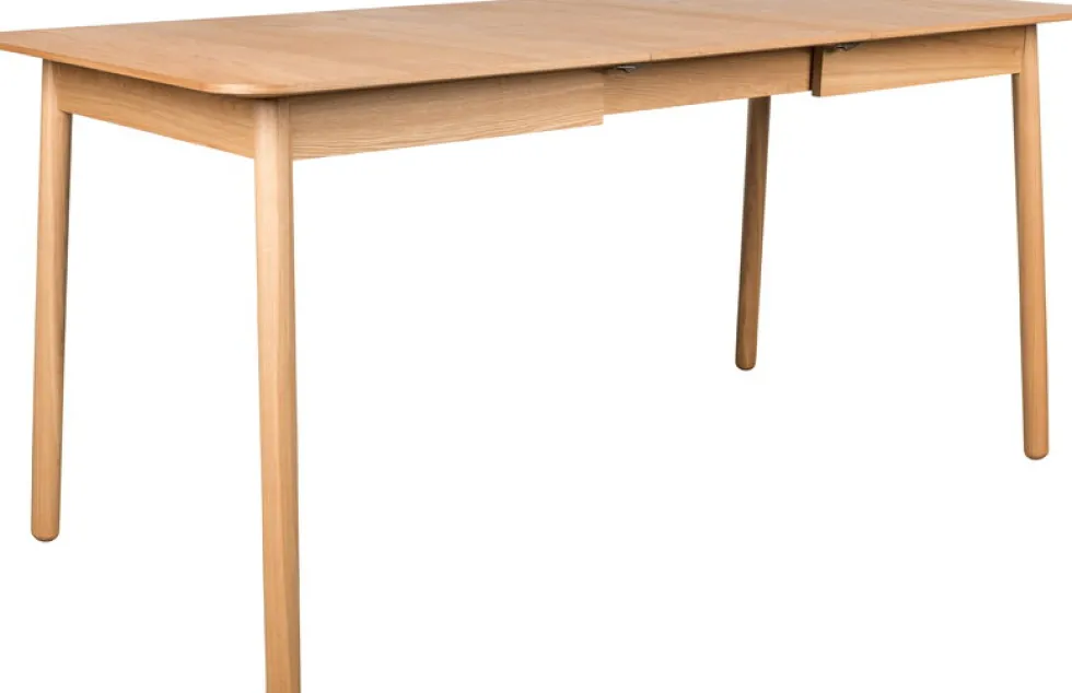 Table à manger rectangulaire avec rallonge en chêne naturel 120/162x80cm Glimps - Zuiver