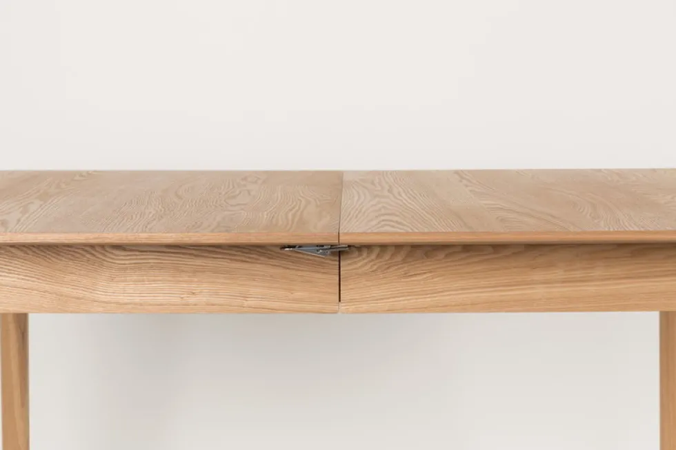 Table à manger rectangulaire avec rallonge en chêne naturel 120/162x80cm Glimps - Zuiver