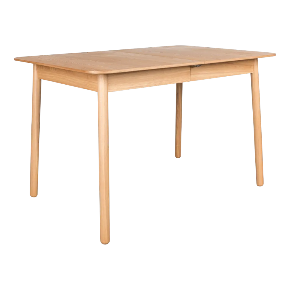 Table à manger rectangulaire avec rallonge en chêne naturel 120/162x80cm Glimps - Zuiver