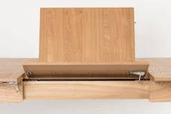 Table à manger rectangulaire avec rallonge en chêne naturel 180/240x90cm Glimps - Zuiver