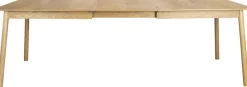 Table à manger rectangulaire avec rallonge en chêne naturel 180/240x90cm Glimps - Zuiver