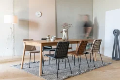 Table à manger rectangulaire avec rallonge en chêne naturel 180/240x90cm Glimps - Zuiver
