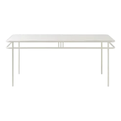 Table à manger rectangulaire en acier blanc pur 180x90x76,5cm UD - Tolix