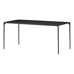 Table à manger rectangulaire en acier noir 160 x 80 cm Novo - AYTM
