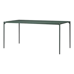 Table à manger rectangulaire en acier vert 160 x 80 cm Novo - AYTM
