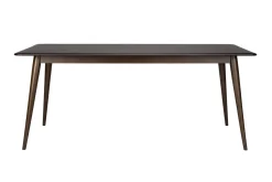 Table à manger rectangulaire en bois massif foncé 180x80x75cm Elroy - Dutchbone