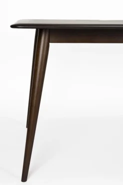 Table à manger rectangulaire en bois massif foncé 180x80x75cm Elroy - Dutchbone