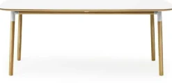 Table à manger rectangulaire en chêne et stratifié blanc 95 x 200 cm Form - Normann Copenhagen